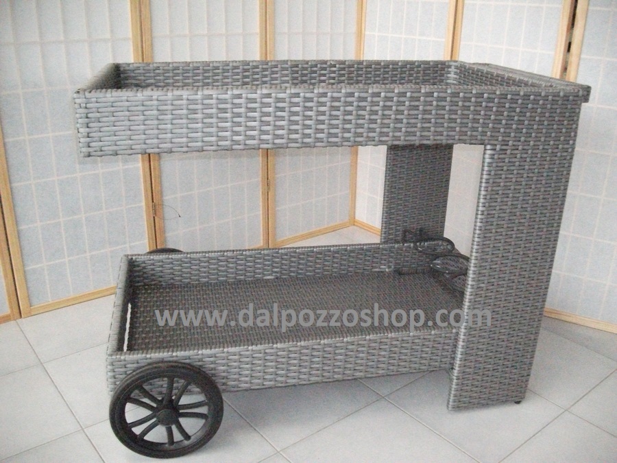 B5064/G CARELLO BAR GRIGIO RATTAN SINTETICO